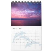 サンライズSunsets引用文風景写真1ページ カレンダー (2月 2026)