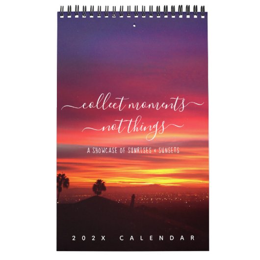 サンライズSunsets引用文風景写真1ページ カレンダー (カバー)