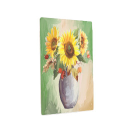 サンライトのセレニティ：ひまわりの開花 メタルプリント