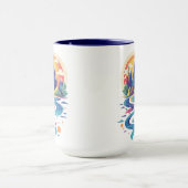 サンライトのピークと流れる川 マグカップ (中央)