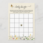 サンライトのワイルドフラワー、ミツバチ、蝶ビンゴゲーム エンクロージャーカード (正面)