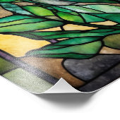 サンライトの喜び：ステンドグラスのユリ フォトプリント            (角)