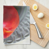 サンライトの新鮮な桃 キッチンタオル (四つ折り)