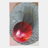 サンライトの新鮮な桃 キッチンタオル (縦)