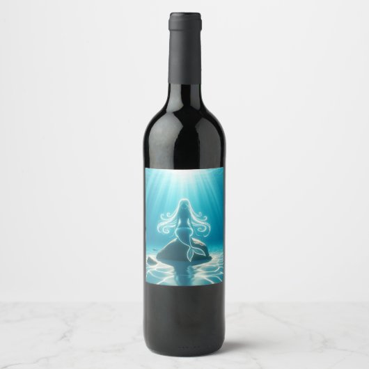 サンライトの水中の人魚 ワインラベル (正面)