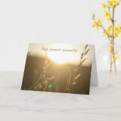 サンライトの草 – 最も深い悔やみや弔慰 カード (黄色い花)