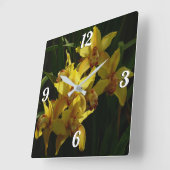 サンライトイエローランフローラ スクエア壁時計 (傾斜)