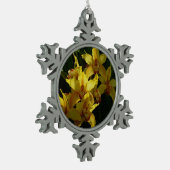 サンライトイエローランフローラ スノーフレークピューターオーナメント (左)