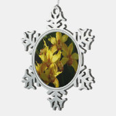 サンライトイエローランフローラ スノーフレークピューターオーナメント (右)