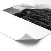 サンライトインザバレーパノラマブラック&ホワイト ポスター (角)