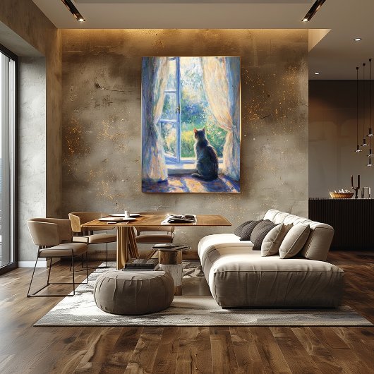 サンライトウィンドウからのキャットウォッチング – Impressionist ポスター