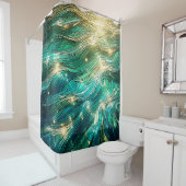 「サンライトウェーブズ鮮やか-海アート」 シャワーカーテン (インサイチュ)