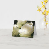 サンライトカードに白いバラ空白のス カード (黄色い花)