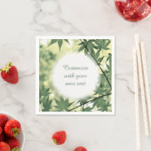 サンライトスルー葉メープルカスタム文字 スタンダードカクテルナプキン (インサイチュ)