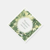 サンライトスルー葉メープルカスタム文字 スタンダードカクテルナプキン (角)