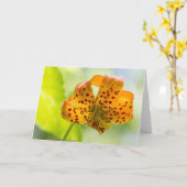 サンライトタイガーリリー空白のグリーティングカード カード (黄色い花)