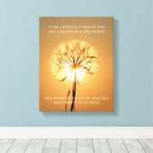 サンライトダンデリオン感動的自然詩 キャンバスプリント (インサイチュ (ウッドフロア))