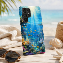 サンライトトロピカルアンダーウォーターコーラルリーフ SAMSUNG GALAXY S22 ULTRAケース