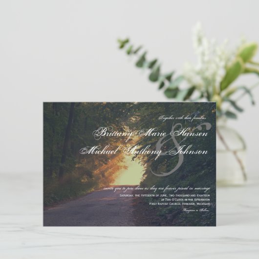 サンライトパスオブツリーカントリーウェディング招待状 招待状 (スタンド正面)