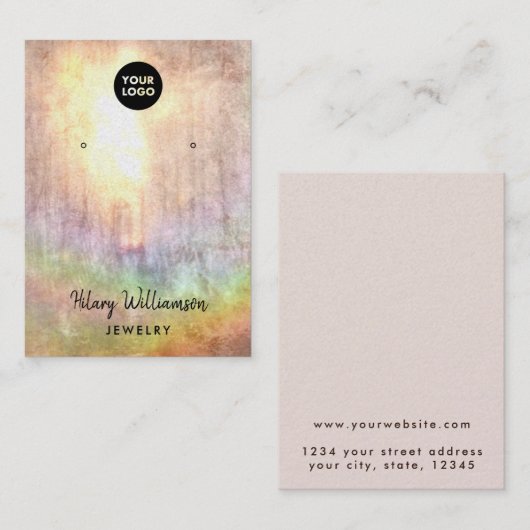 サンライトパステルレインボーグランジイヤリングディスプレイ 名刺 (正面/裏面)