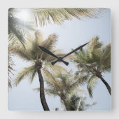 サンライトパームジャングル#1 #tropical #wall #art スクエア壁時計 (正面)