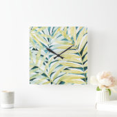 サンライトパームス-パームツリー葉ズ スクエア壁時計 (ホーム)