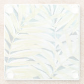 サンライトパームズパームツリー葉 ガラスコースター (裏面)