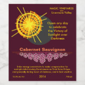 サンライトビクトオーバーダークネスお祝い おもしろい ワインラベル (シングルラベル)