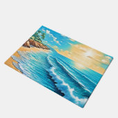 サンライトビーチ波デザイン ドアマット (アングル)