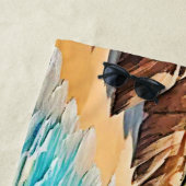 サンライトビーチ波デザイン ビーチタオル (インサイチュ)