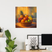 サンライトフルーツバスケット – リッチパステル絵を描ズスタイル ポスター (ホームオフィス)