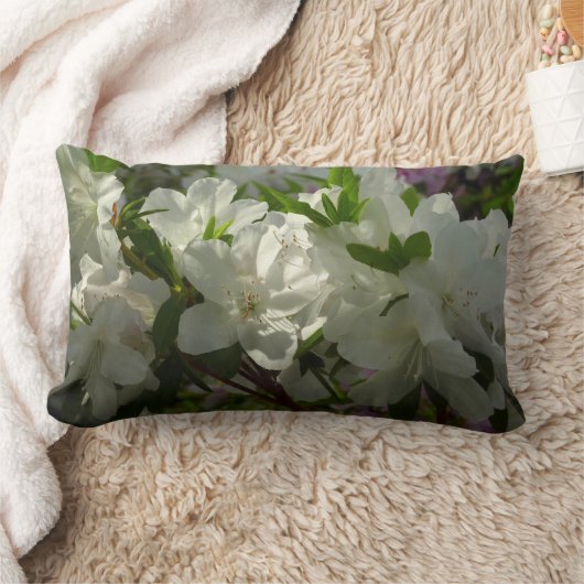 サンライトホワイトツツツツツジ美しい春の花 ランバークッション (ブランケット)