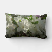 サンライトホワイトツツツツツジ美しい春の花 ランバークッション (裏面)