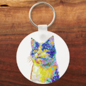 サンライトボタン内の猫 キーホルダー (裏面)