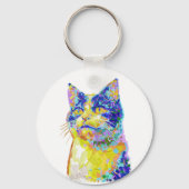 サンライトボタン内の猫 キーホルダー (裏面)