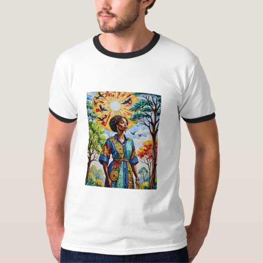 サンライトモザイククイーン秋アート Tシャツ (正面)