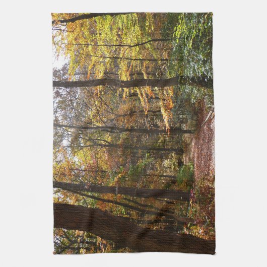サンライト秋トレイルインローレルヒル州パーク キッチンタオル (縦)