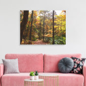 サンライト秋トレイルインローレルヒル州パーク キャンバスプリント (インサイチュ (リビング))