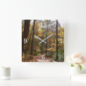 サンライト秋トレイルインローレルヒル州パーク スクエア壁時計 (ホーム)