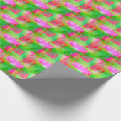 サンライト絵を描抽象芸術黄、ピンク ラッピングペーパー (角)