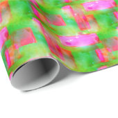 サンライト絵を描抽象芸術黄、ピンク ラッピングペーパー (ロールコーナー)