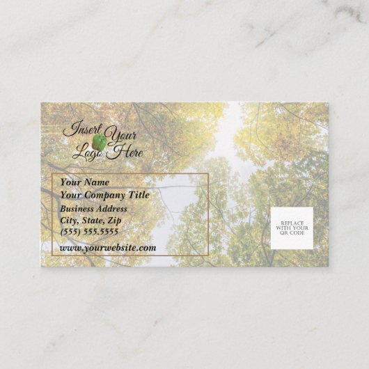 サンライト通り秋の砂糖メープルビジネスカード 名刺 (正面)