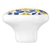 💙💛サンライト開花アズレホス セラミックノブ (側面)