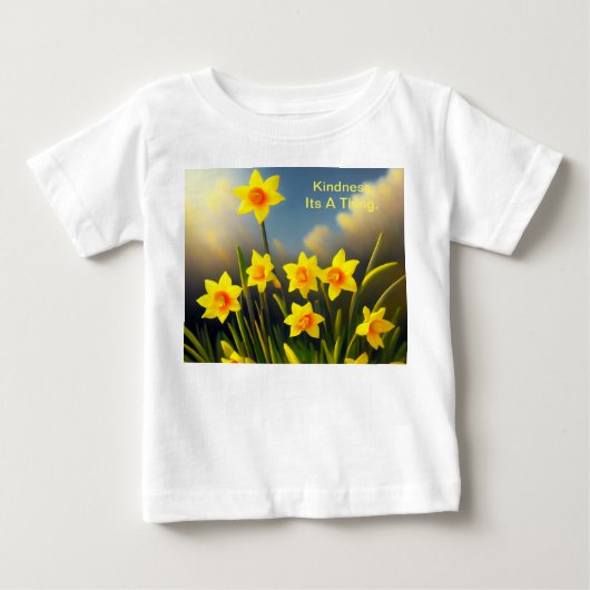 サンライト開花：フルグローリーの黄金の水仙 ベビーTシャツ (正面)