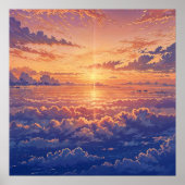 サンライト雰囲気鮮やかイラストレーションアートスタイル ポスター (正面)