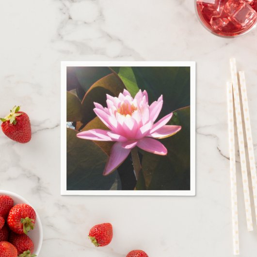サンライト《植物》スイレンピンクフローラウォーターガーデン スタンダードカクテルナプキン (インサイチュ)