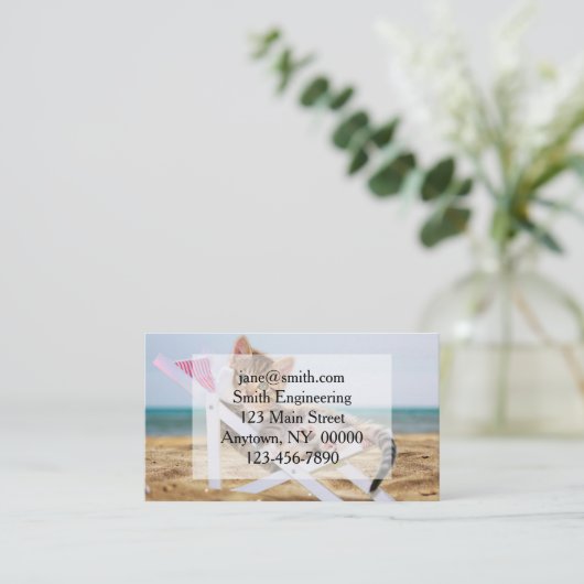 サンラウンジで休む猫 名刺 (スタンド正面)