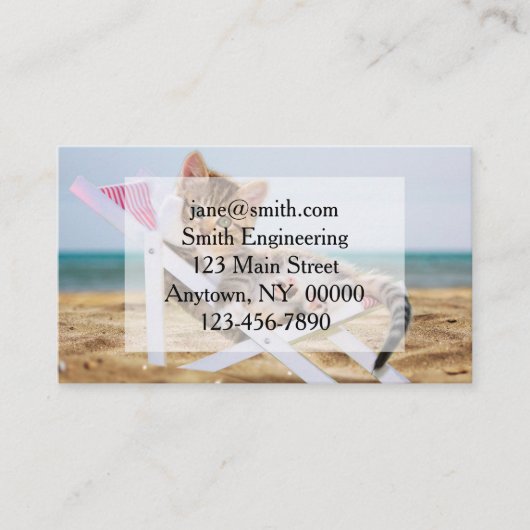 サンラウンジで休む猫 名刺 (正面)