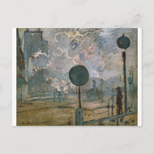 サンラザレ駅の外観（1877年） ポストカード (正面)