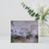 サンラザレ駅、クロードで列車の到着 ポストカード (スタンド正面)